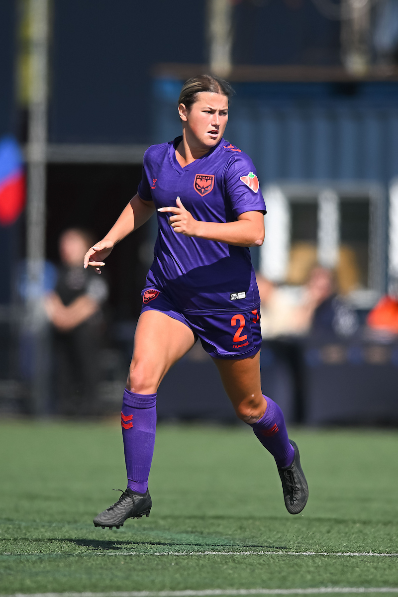 Grace Stordy in action during a match against the Montreal Roses